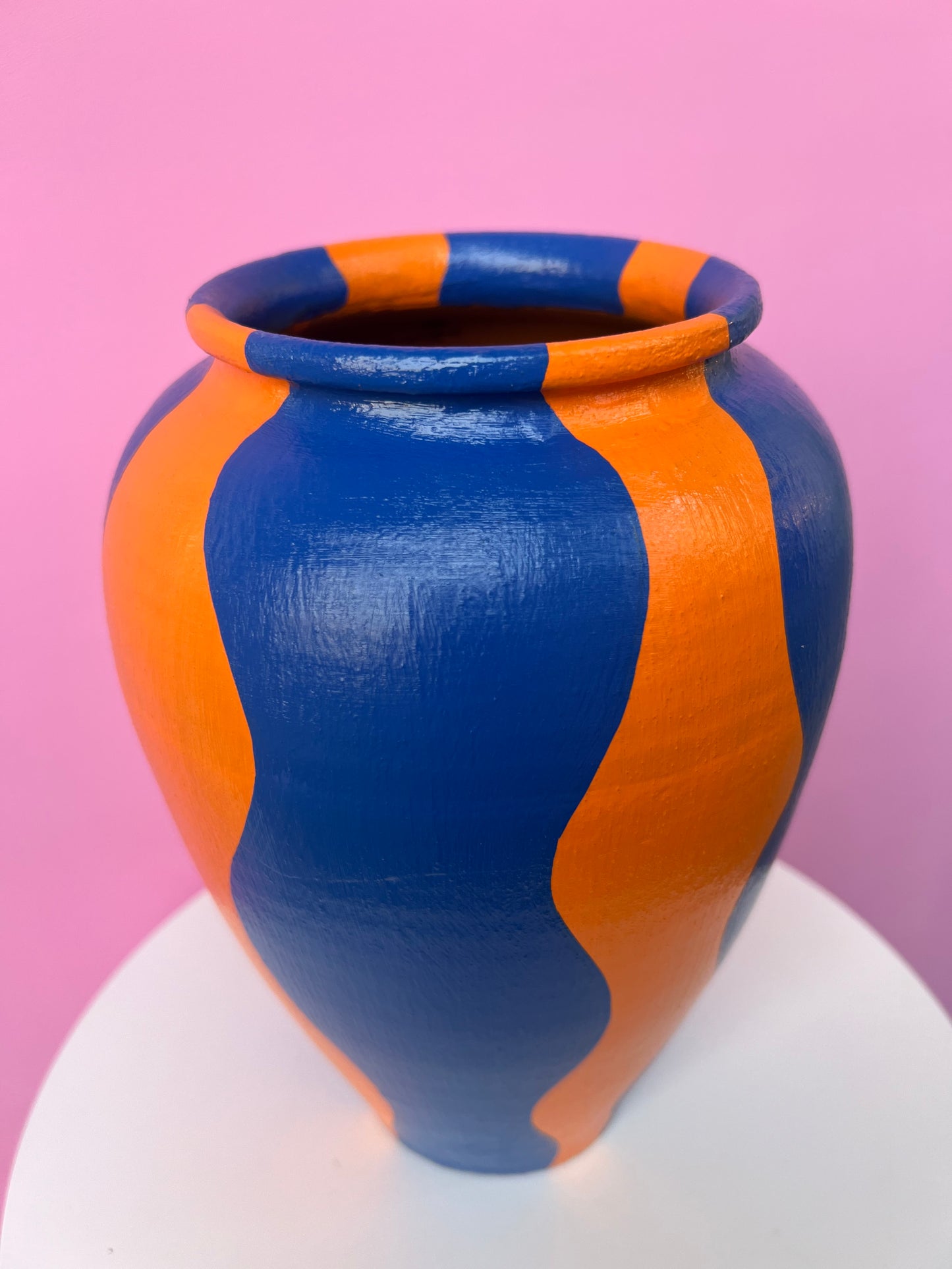 BABIOLA - Vase orange et bleu