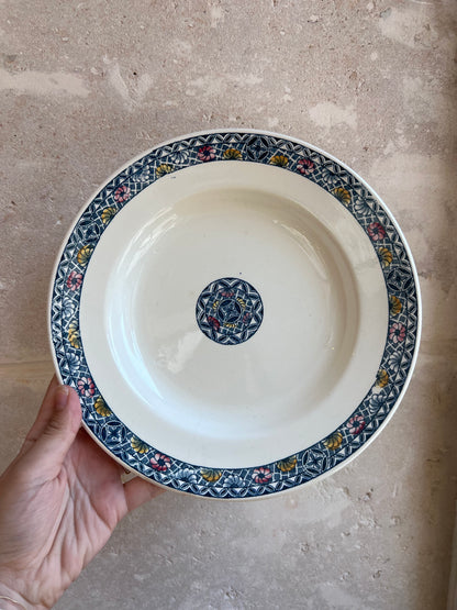 Assiettes vintage creuses Terre de Fer - Longchamps