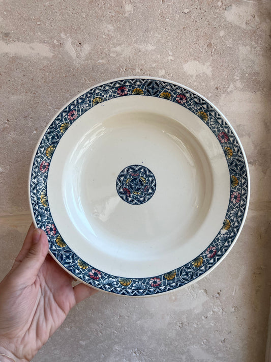 Assiettes vintage creuses Terre de Fer - Longchamps
