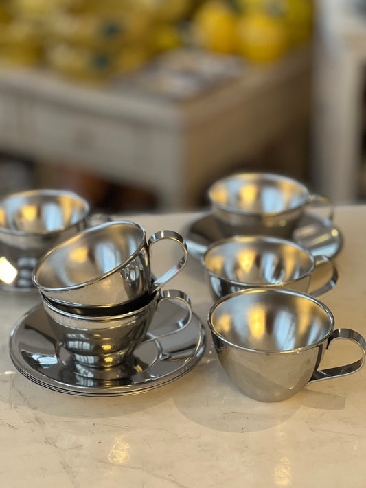 Tasses inox vintage