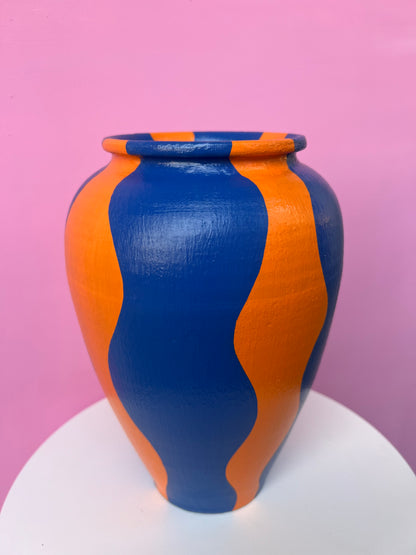 BABIOLA - Vase orange et bleu