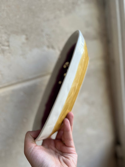 SALADIER OVAL N2 (14x25) - COLOR - Prune / Camurza