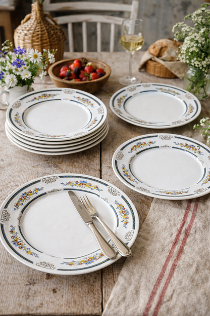 Assiettes porcelaine florales vintage