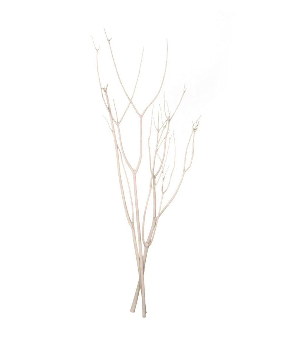 Branche de mitsumata 3 branches blanc naturel H90cm