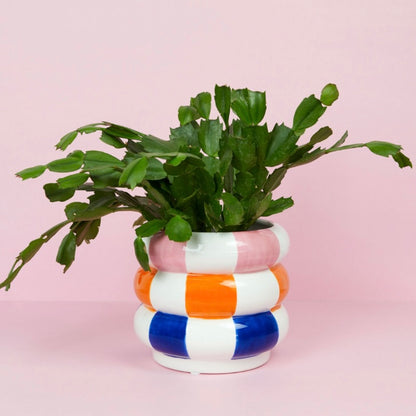 Pot de fleurs Float multicolore en céramique 14,5 cm de diamètre