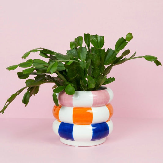 Pot de fleurs Float multicolore en céramique 14,5 cm de diamètre
