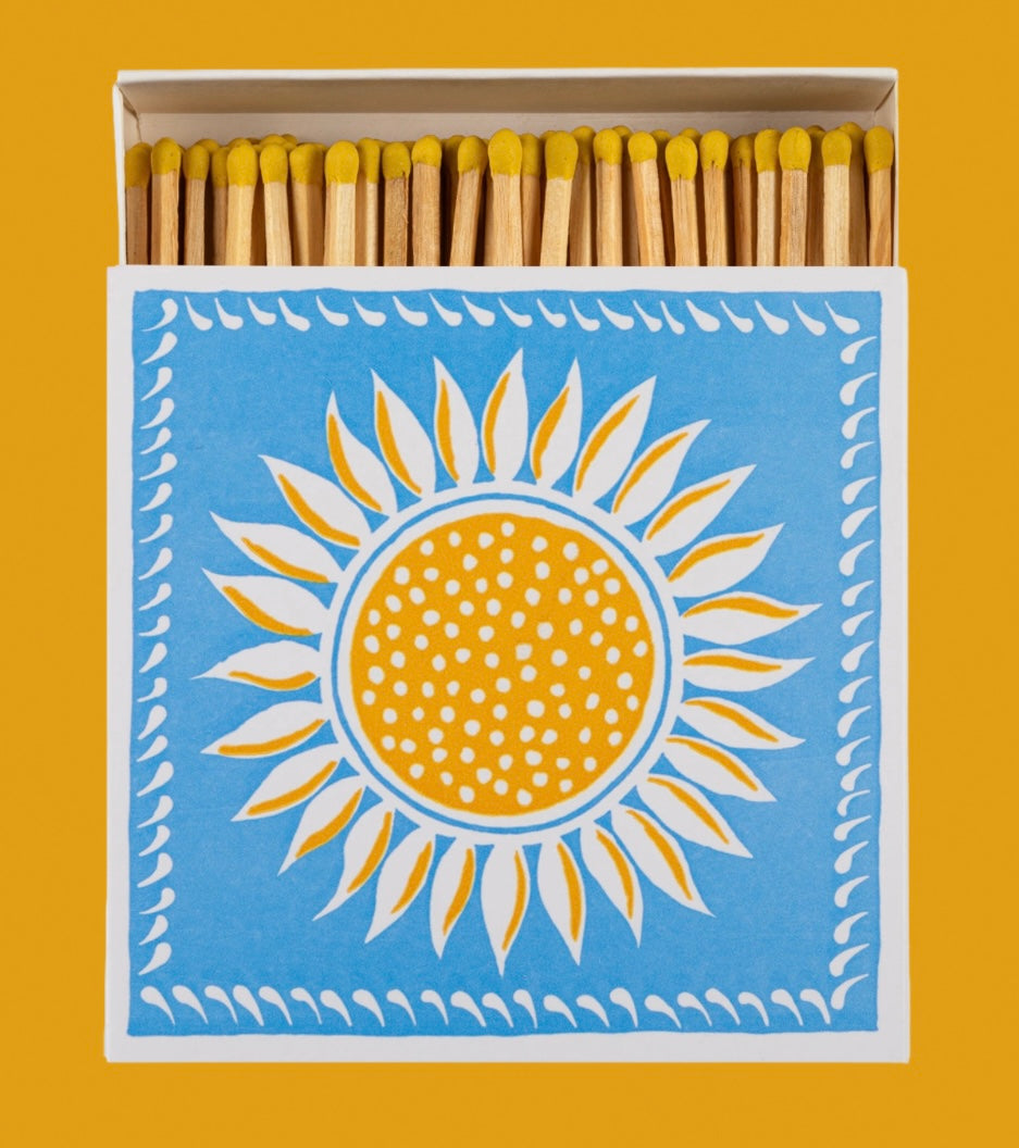 Boîte d’allumettes blue Sunflower matches