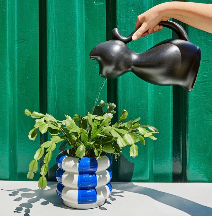 Pot de fleurs Float bleu en céramique