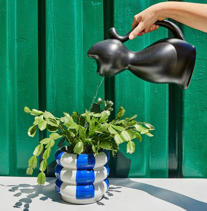 Pot de fleurs Float bleu en céramique