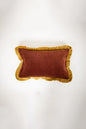 Housse de coussin Doris rouille/jaune 30×50cm