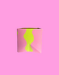 Cache pot vase Babiola - jaune et rose