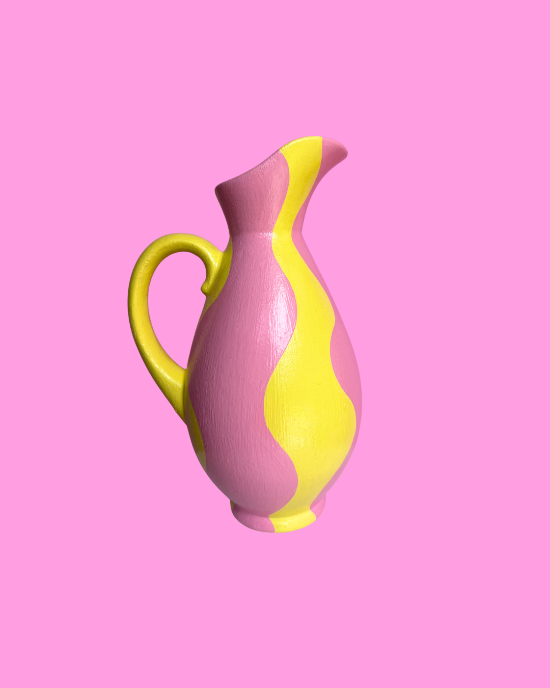 Cruche Vase Babiola - jaune et rose