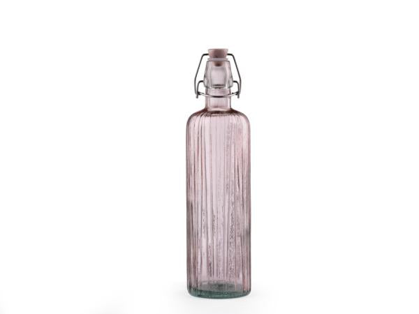 Bouteille en verre rose