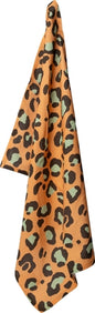 Torchon Leopard Orange/Menthe - 50x70 cm
