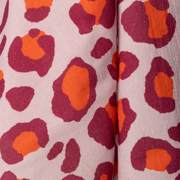 Torchon Leopard Rouge/Violet - 50x70 cm