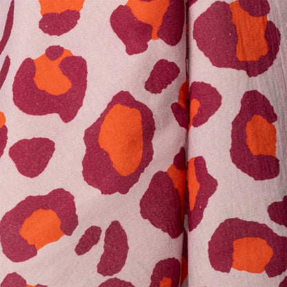 Torchon Leopard Rouge/Violet - 50x70 cm