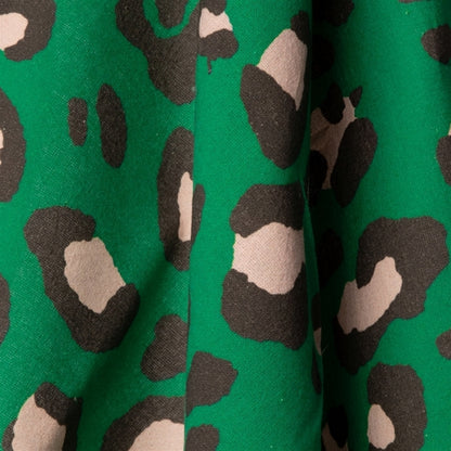 Torchon Leopard Vert/Rose - 50x70 cm