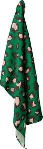 Torchon Leopard Vert/Rose - 50x70 cm