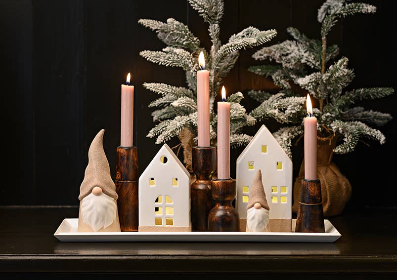 Sapin avec neige - vert 30x51x30cm