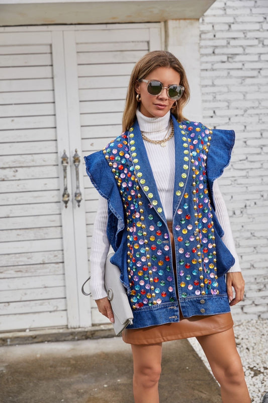 Veste sans manche - Strass