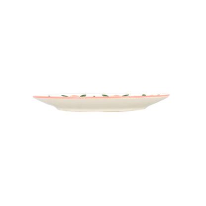Assiette dessert 19cm en porcelaine florale rose PRIMAVEIRA