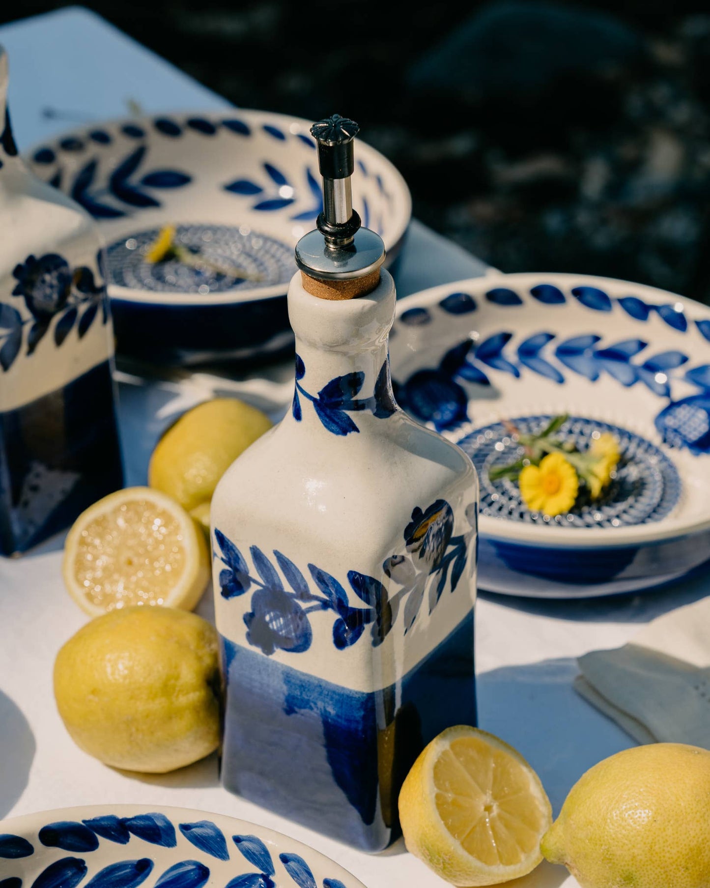 Huilier en céramique artisanale - style traditionnel de Nerja