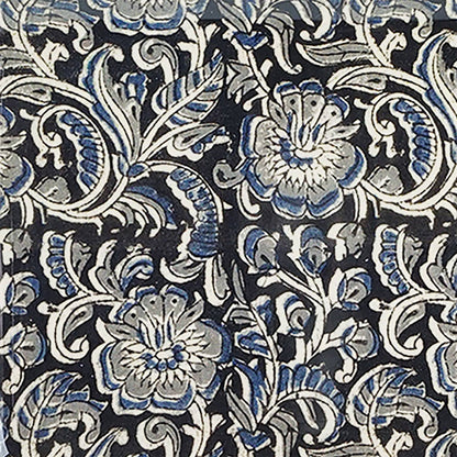 Plateau métal émaillé Kalamkari 20x20, bordure dorée