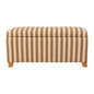 BANC COFFRE BELLY CAMEL+ECRU 101X40XH47.5 COTON
