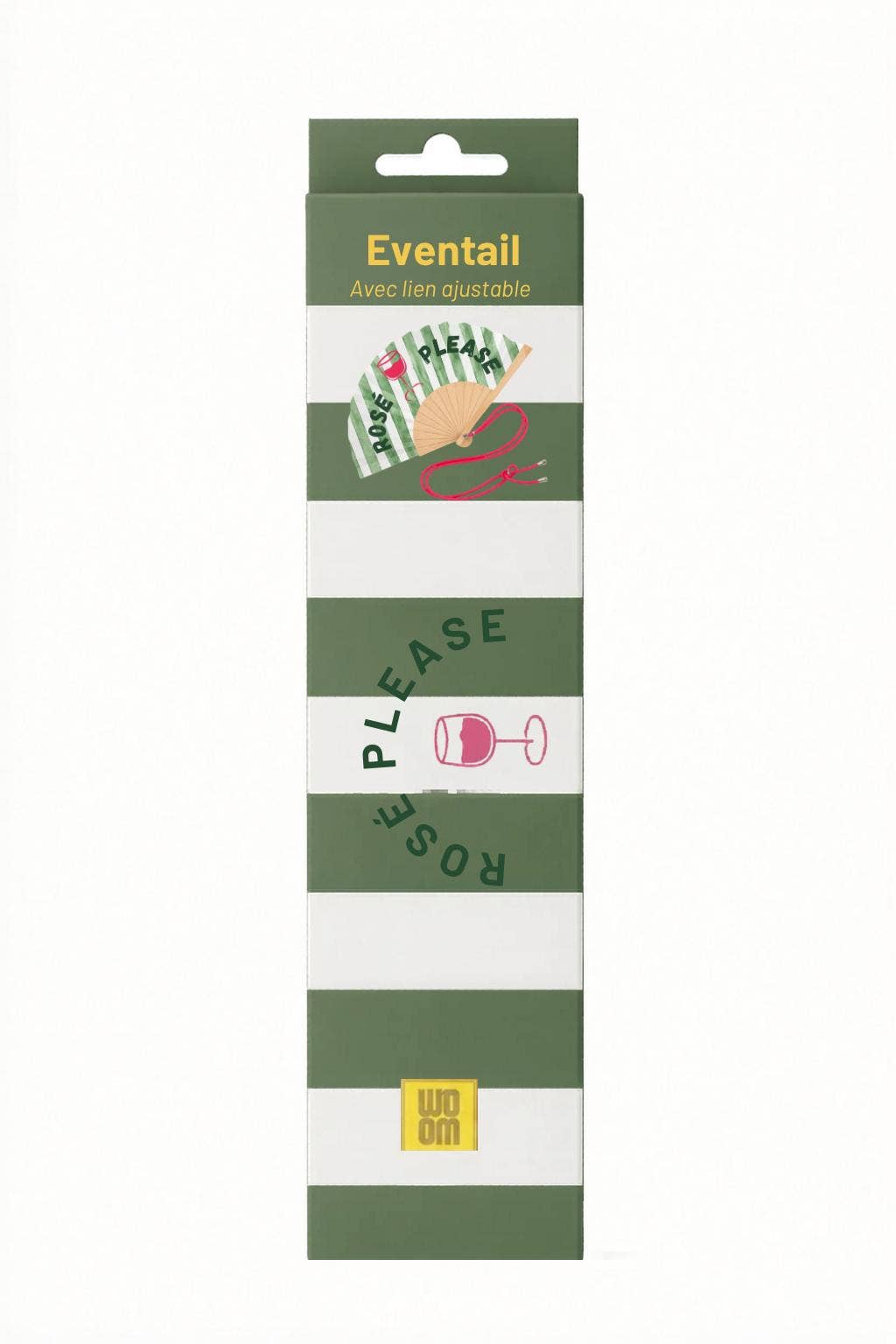Eventail avec bandoulière - Rosé Please