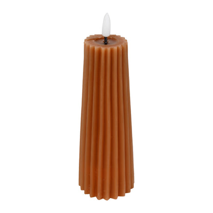 BOUGIE LED PILIER TERRACOTTA D5.5XH19CM PARAFFINE
