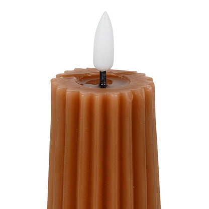 BOUGIE LED PILIER TERRACOTTA D5.5XH19CM PARAFFINE