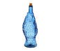 BOUTEILLE POISSON BLEUE 1.1L-D12XH33CM VERRE