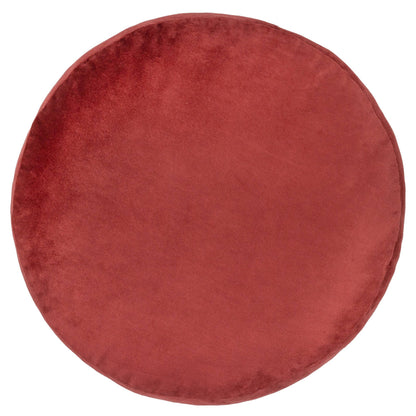 Coussin rond Éthéré Soleil en velours Poussière d’or/Rouille: Poussière d'or/rouille / 40 x 40 cm