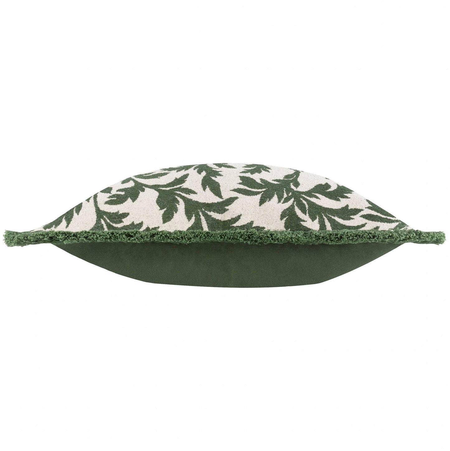 Coussin Jacquard Hedera Vert: Vert / Garni en polyester / 45 x 45 cm