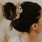 Chouchou gaze de coton - Petits coeurs noirs