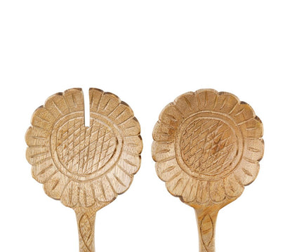 COUVERTS SALADE X2 FLORE NATUREL L30CM