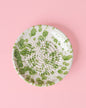 Assiette râpe-ail en céramique - petite verte et blanche - mousse: AVEC EMBALLAGE