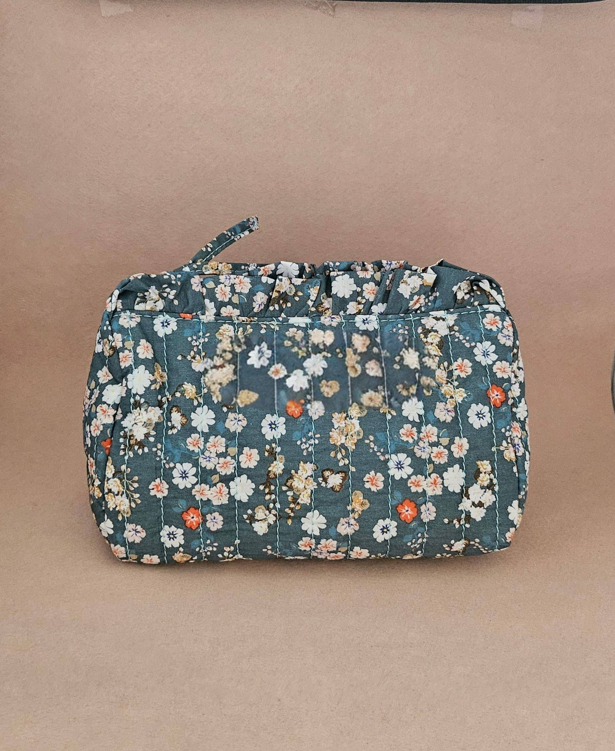 Trousse maquillage froufrou 100 % coton  : Vv orange
