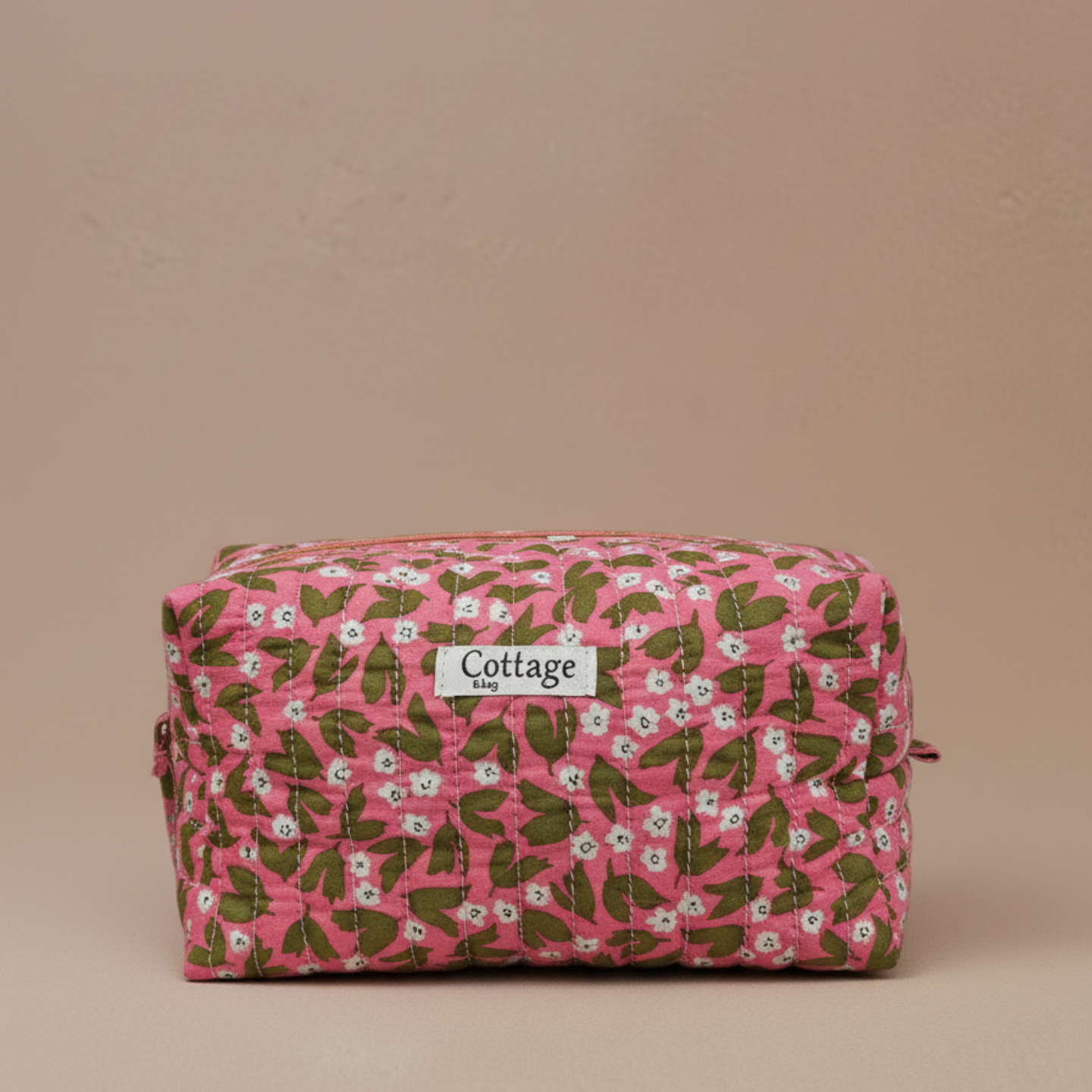 Trousse  de toilette XL 100 % coton  : Tulipe jaune