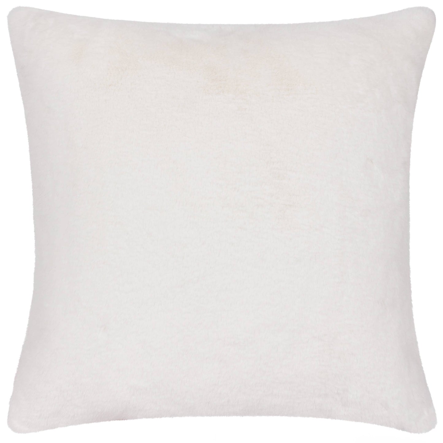 Coussin en fausse fourrure Cozee Check Olive: Olive / Garni en polyester / 50 x 50 cm