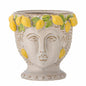 Pot de fleurs citron, Jaune, Grès