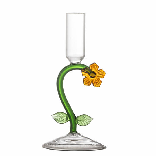 Bougeoir Vesper, Orange, Verre