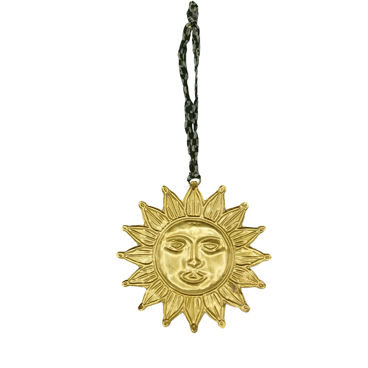 Soleil visage laiton antique