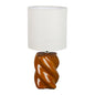 LAMPE NIRA CAMEL+BLANC D15.5XH31.5CM CERAMIQUE