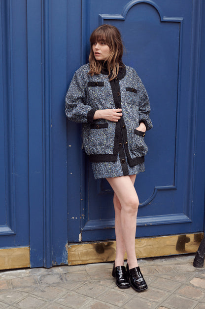 Veste en tweed oversize