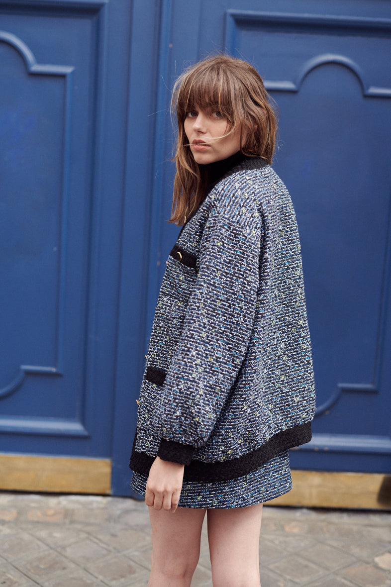 Veste en tweed oversize