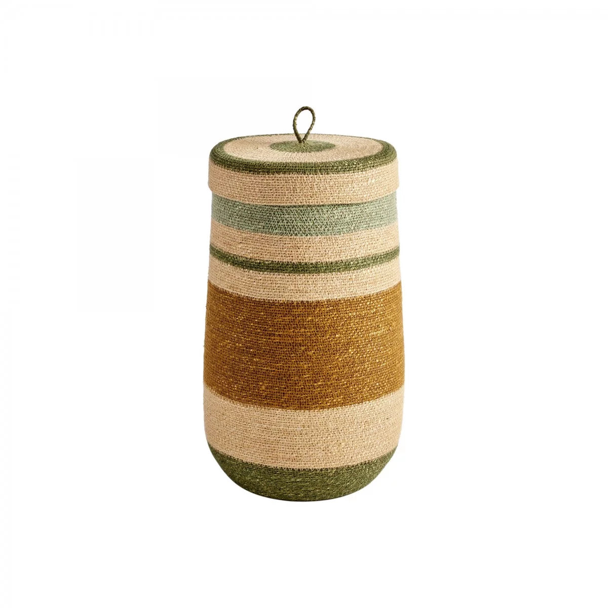 Panier à linge S - Vert/Noisette