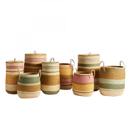 Panier à linge S - Vert/Noisette