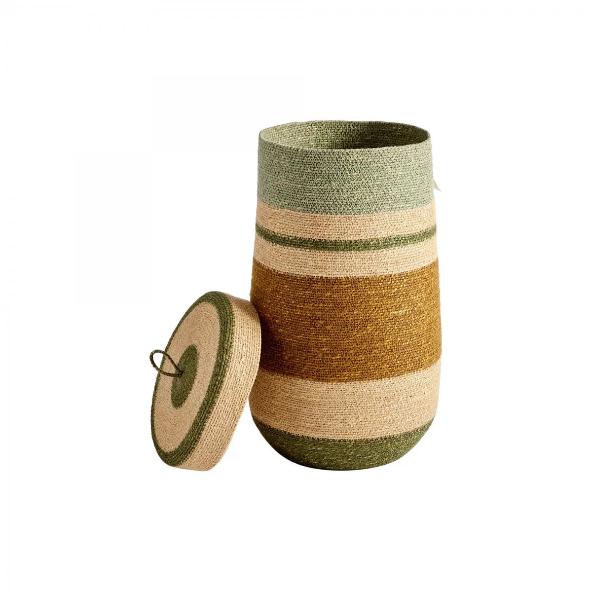 Panier à linge S - Vert/Noisette