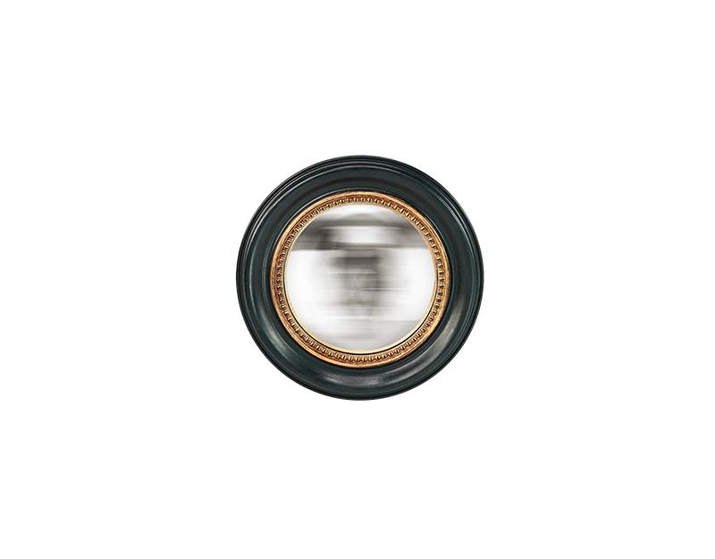 MIROIR ROND PERLES N/D DIAM 18CM
